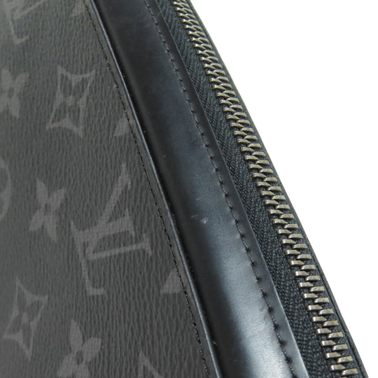 LOUIS VUITTON business bag M61698 Monogram Eclipse black Zippy XL mens Used Authentic