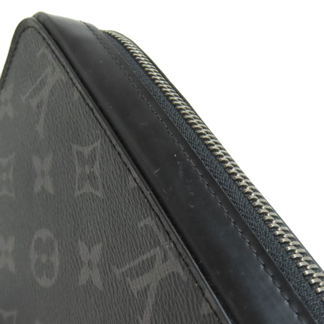 LOUIS VUITTON business bag M61698 Monogram Eclipse black Zippy XL mens Used Authentic