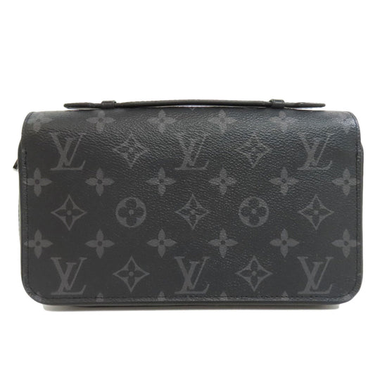 LOUIS VUITTON business bag M61698 Monogram Eclipse black Zippy XL mens Used Authentic