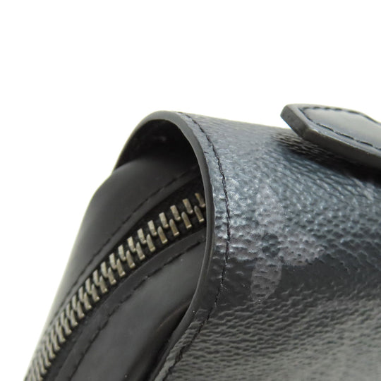 LOUIS VUITTON business bag M61698 Monogram Eclipse black Zippy XL mens Used Authentic