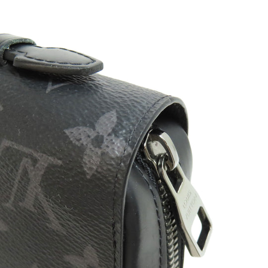 LOUIS VUITTON business bag M61698 Monogram Eclipse black Zippy XL mens Used Authentic