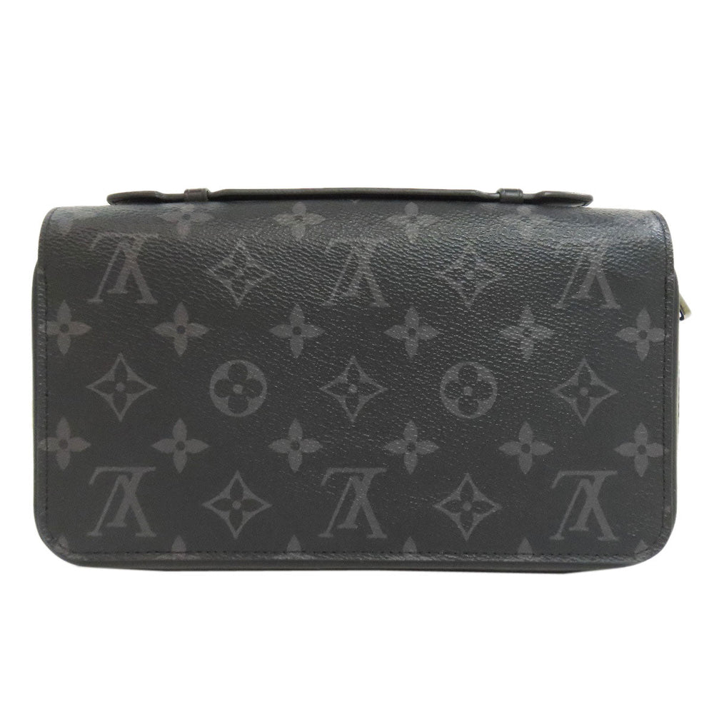 LOUIS VUITTON business bag M61698 Monogram Eclipse black Zippy XL mens Used Authentic