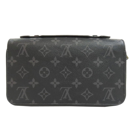 LOUIS VUITTON business bag M61698 Monogram Eclipse black Zippy XL mens Used Authentic