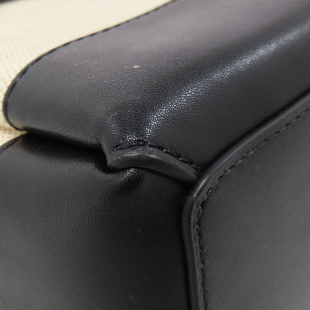 MICHAEL KORS Handbag canvas black 2WAY Women Used Authentic