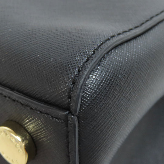 MICHAEL KORS Handbag leather black 2WAY Women Used Authentic