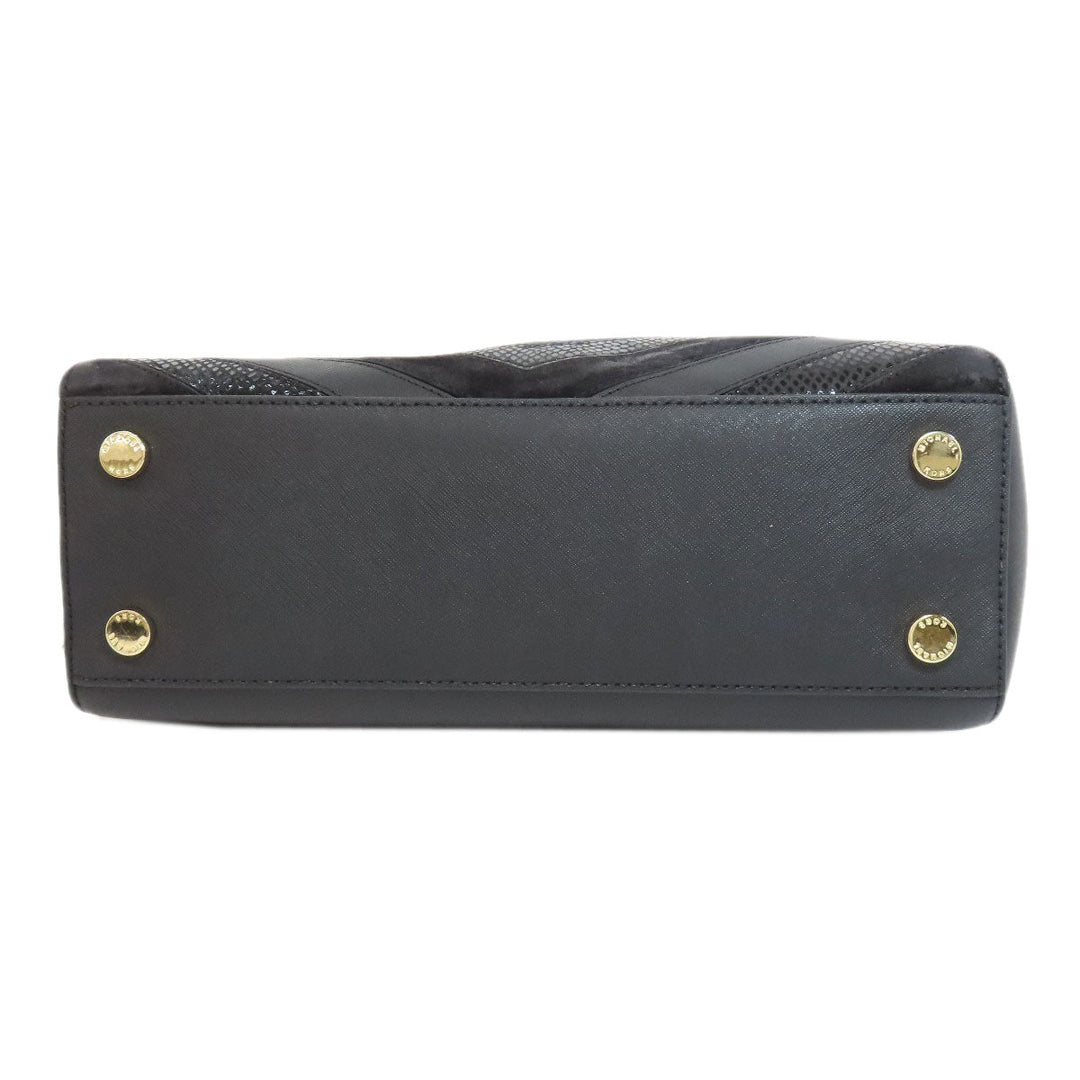 MICHAEL KORS Handbag leather black 2WAY Women Used Authentic