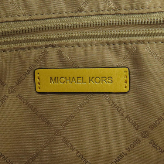 MICHAEL KORS Tote Bag PVC Brown MK Signature 2WAY Women Used Authentic