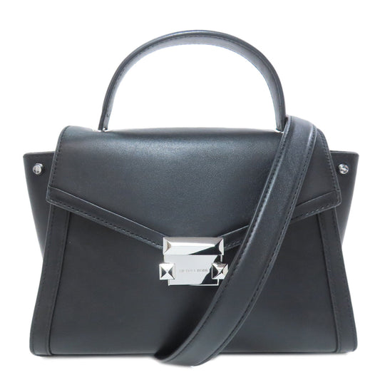 MICHAEL KORS Handbag leather black 2WAY Women Used Authentic