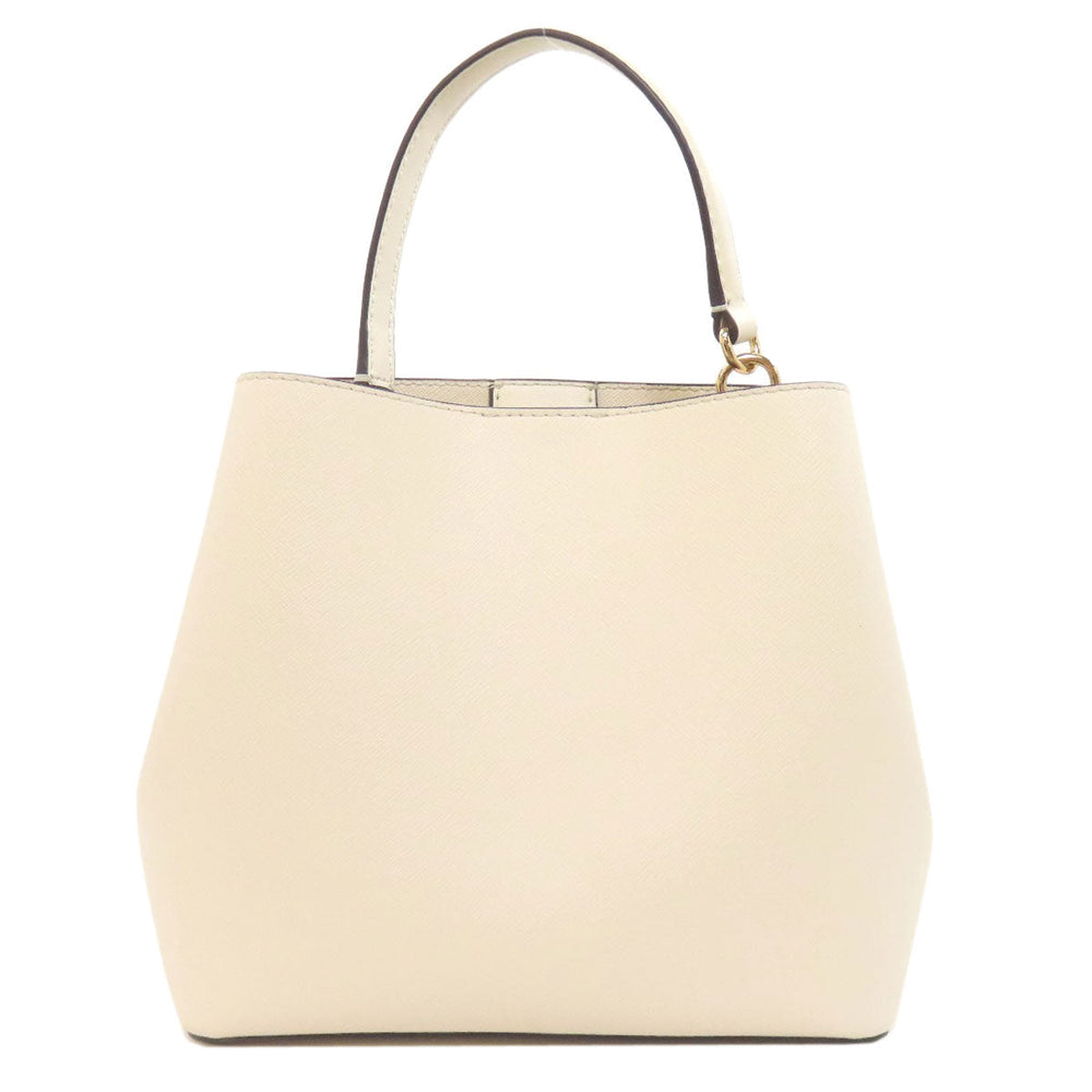 MICHAEL KORS Handbag leather white Platt 2WAY Women Used Authentic
