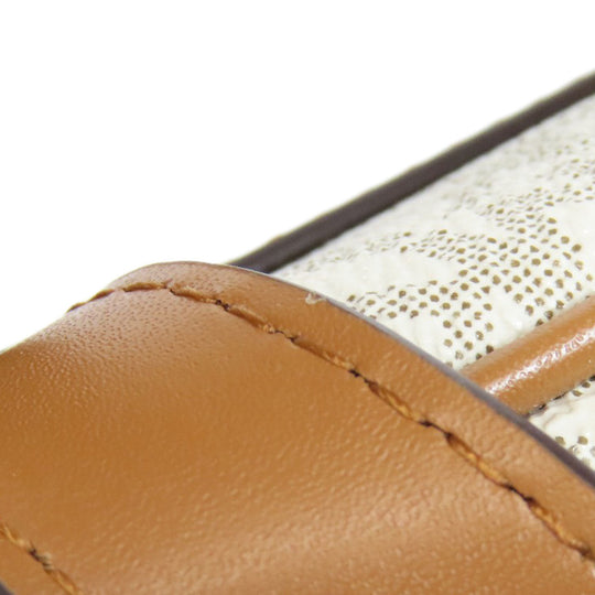 MICHAEL KORS Backpack PVC white MK signature Women Used Authentic