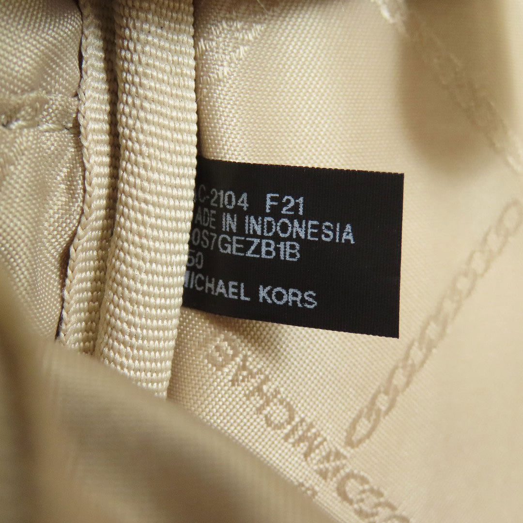 MICHAEL KORS Backpack PVC white MK signature Women Used Authentic