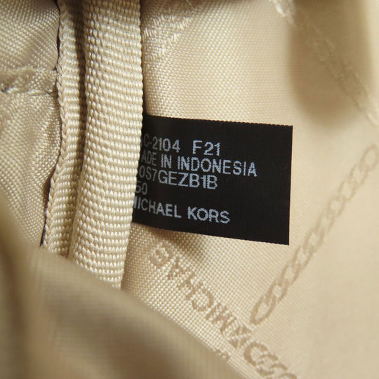 MICHAEL KORS Backpack PVC white MK signature Women Used Authentic