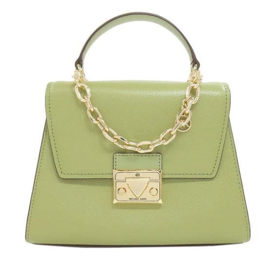 MICHAEL KORS Handbag PVC green logo Women Used Authentic