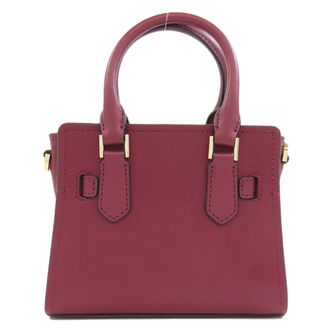 MICHAEL KORS Handbag PVC Red MK Signature 2WAY Women Used Authentic
