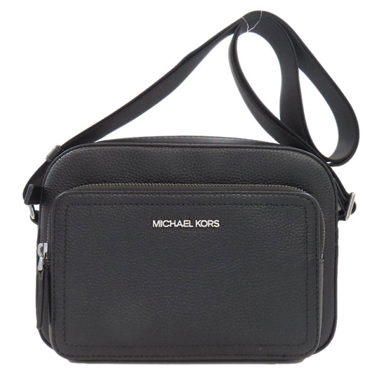 MICHAEL KORS Shoulder Bag leather black logo Women Used Authentic