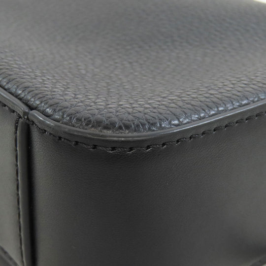 MICHAEL KORS Shoulder Bag leather black logo Women Used Authentic