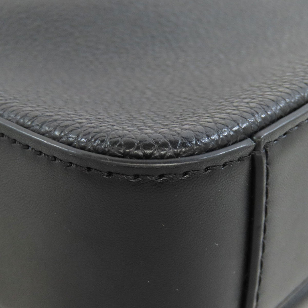 MICHAEL KORS Shoulder Bag leather black logo Women Used Authentic