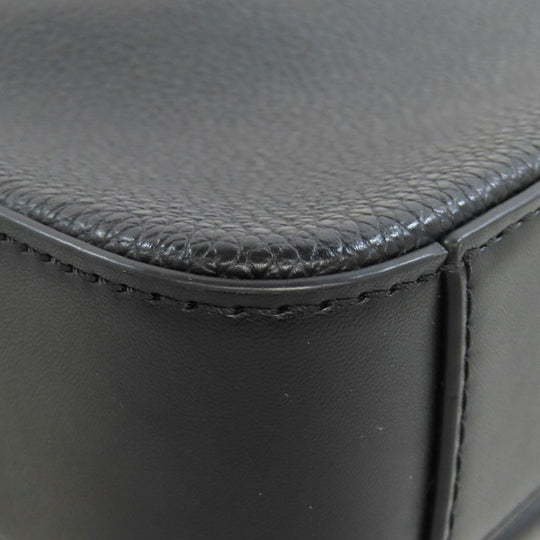 MICHAEL KORS Shoulder Bag leather black logo Women Used Authentic