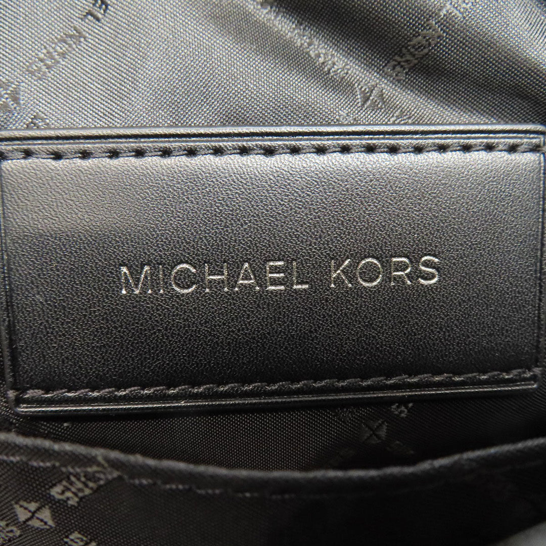 MICHAEL KORS Shoulder Bag leather black logo Women Used Authentic
