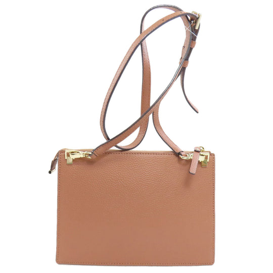 Kate Spade Shoulder Bag leather Brown logo Women Used Authentic