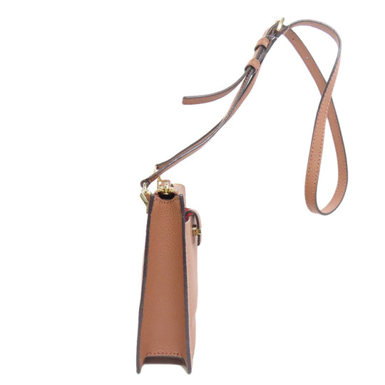 Kate Spade Shoulder Bag leather Brown logo Women Used Authentic
