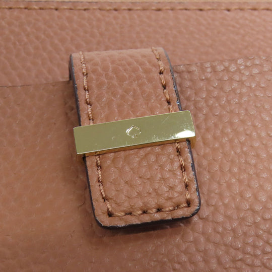 Kate Spade Shoulder Bag leather Brown logo Women Used Authentic
