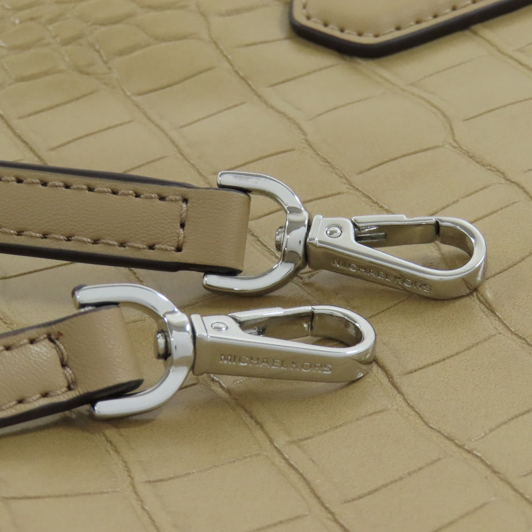 MICHAEL KORS Handbag leather Brown Embossed 2WAY