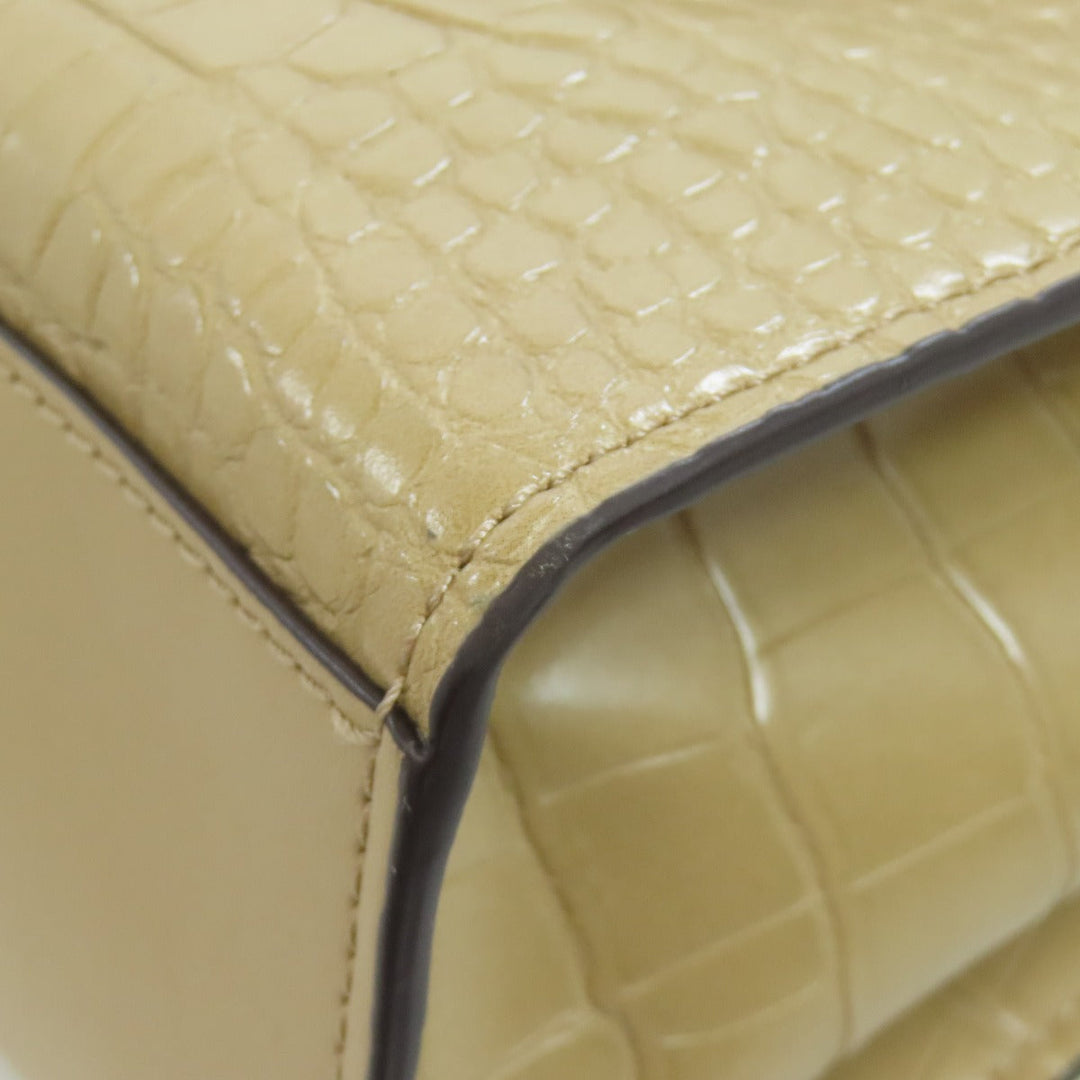 MICHAEL KORS Handbag leather Brown Embossed 2WAY