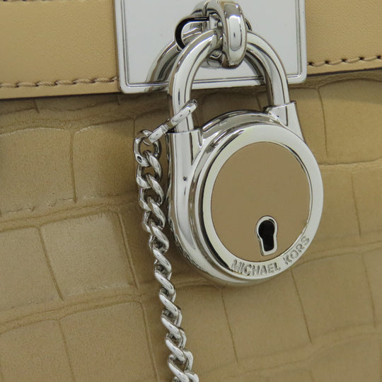 MICHAEL KORS Handbag leather Brown Embossed 2WAY