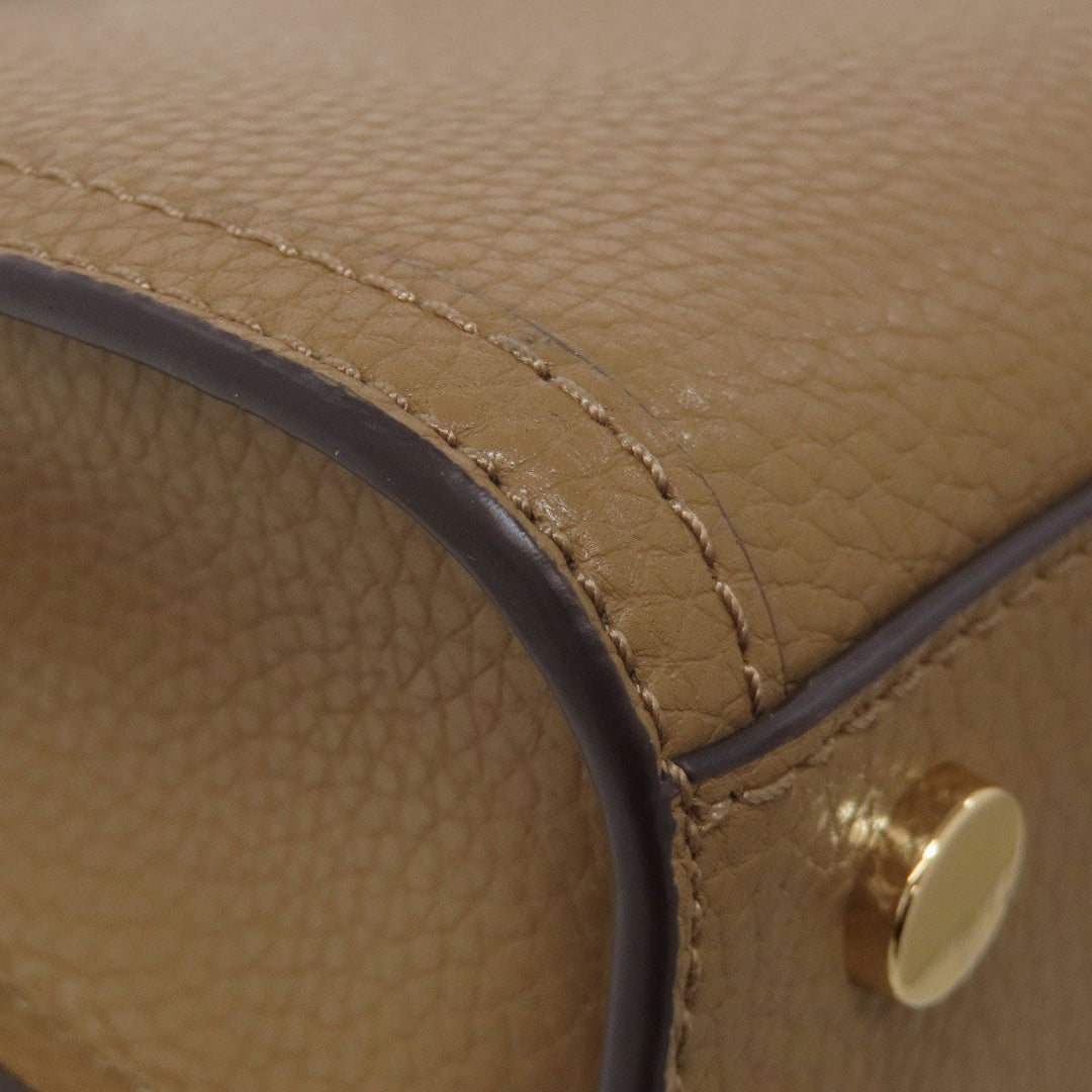 MICHAEL KORS Handbag leather Brown 2WAY Women Used Authentic