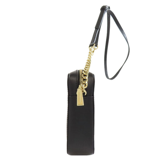 MICHAEL KORS Shoulder Bag PVC black logo Women Used Authentic