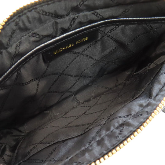 MICHAEL KORS Shoulder Bag PVC black logo Women Used Authentic