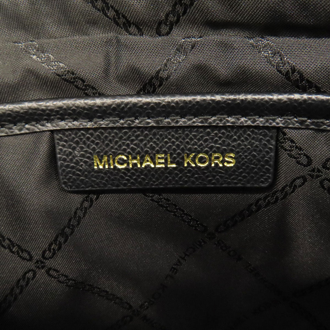 MICHAEL KORS Shoulder Bag PVC black logo Women Used Authentic