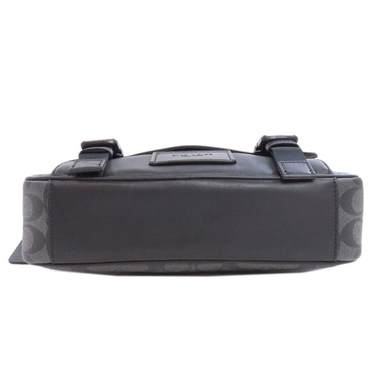 COACH Shoulder Bag C3747 PVC black Truck Crossbody