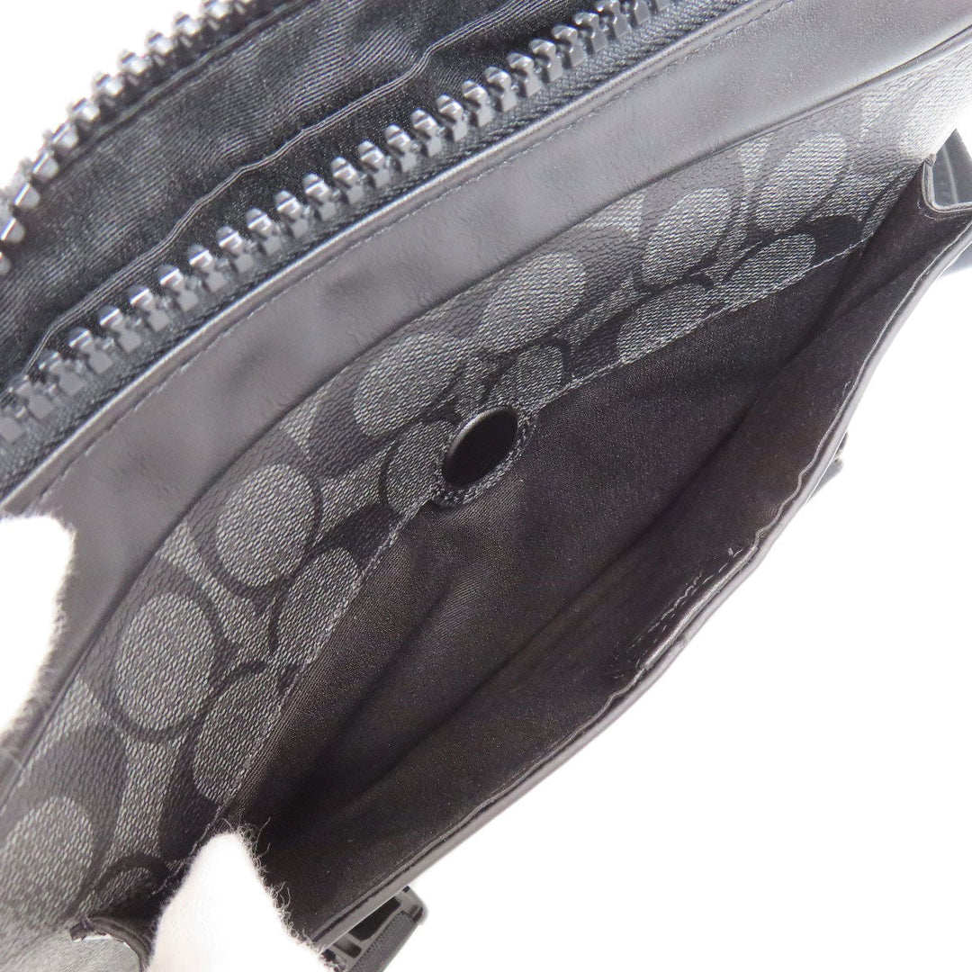 COACH Shoulder Bag C3747 PVC black Truck Crossbody