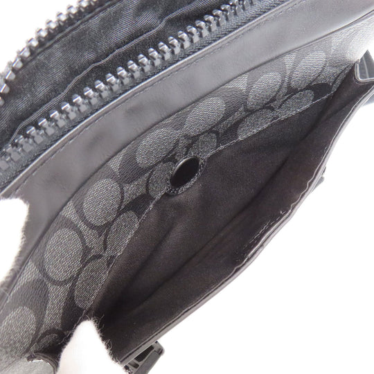 COACH Shoulder Bag C3747 PVC black Truck Crossbody