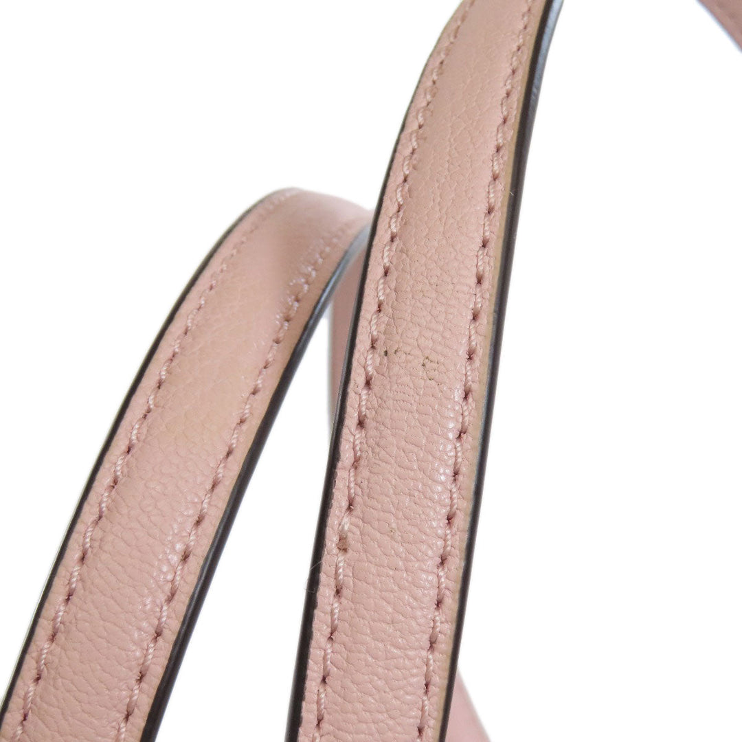 MICHAEL KORS Tote Bag PVC pink MK signature Women Used Authentic