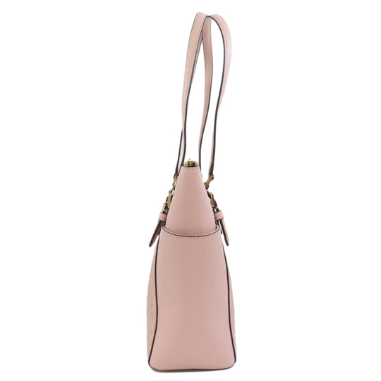 MICHAEL KORS Tote Bag PVC pink MK signature Women Used Authentic