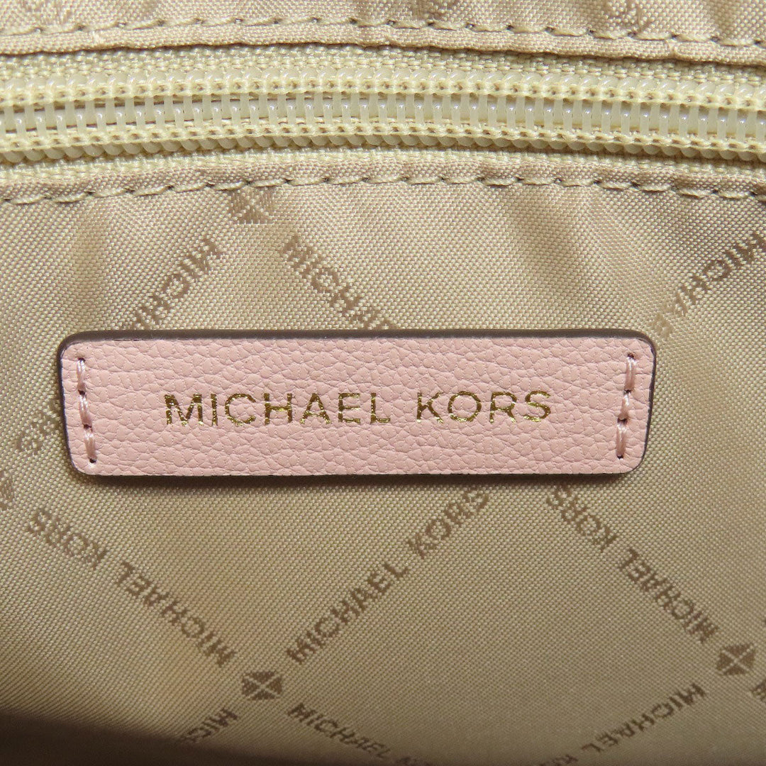 MICHAEL KORS Tote Bag PVC pink MK signature Women Used Authentic