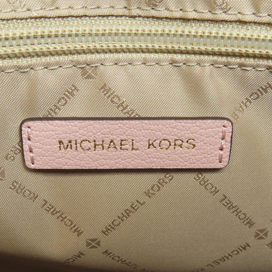 MICHAEL KORS Tote Bag PVC pink MK signature Women Used Authentic