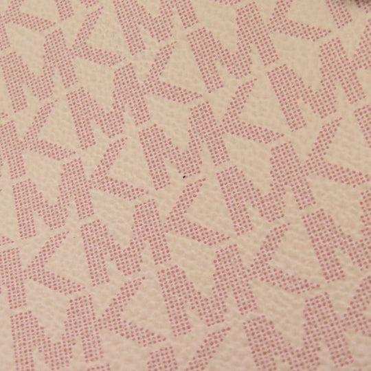 MICHAEL KORS Tote Bag PVC pink MK signature Women Used Authentic