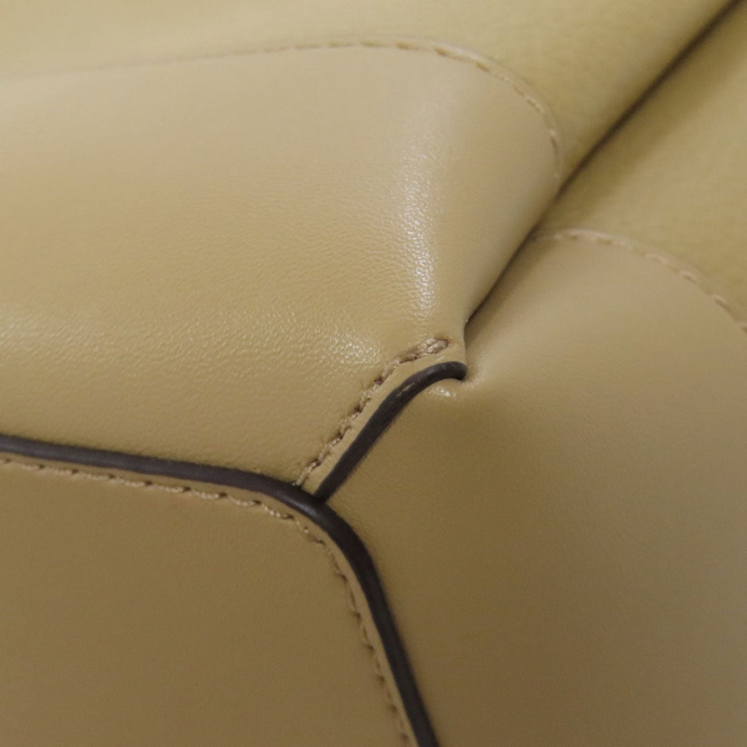 MICHAEL KORS Handbag leather beige 2WAY Women Used Authentic