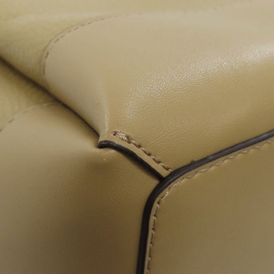 MICHAEL KORS Handbag leather beige 2WAY Women Used Authentic