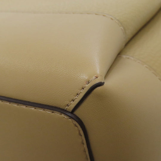 MICHAEL KORS Handbag leather beige 2WAY Women Used Authentic