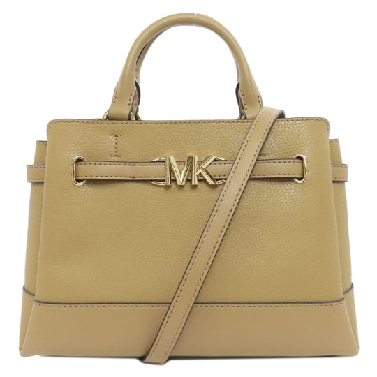MICHAEL KORS Handbag leather beige 2WAY Women Used Authentic
