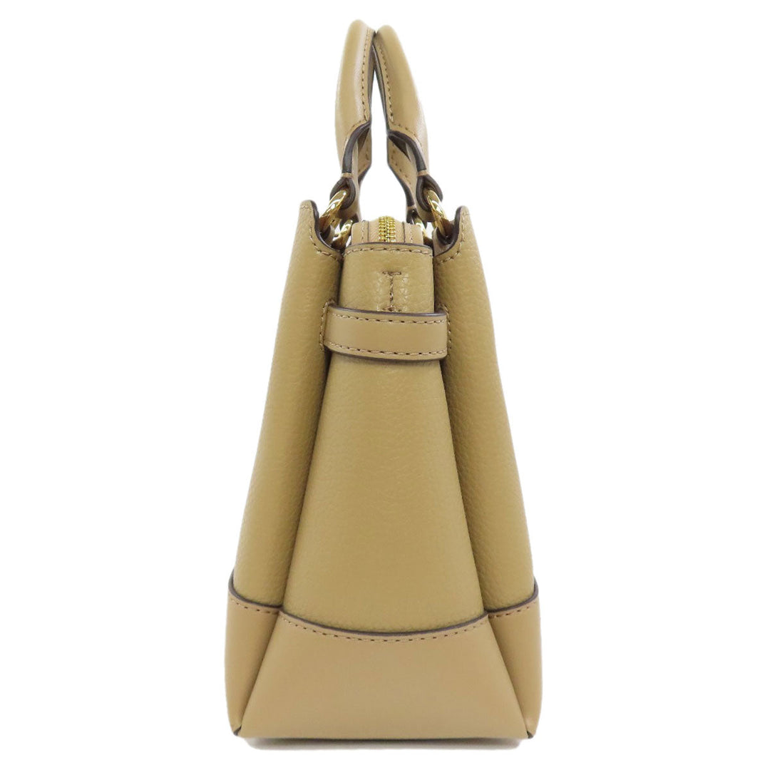 MICHAEL KORS Handbag leather beige 2WAY Women Used Authentic