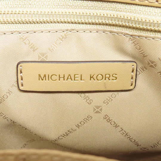 MICHAEL KORS Handbag leather beige 2WAY Women Used Authentic
