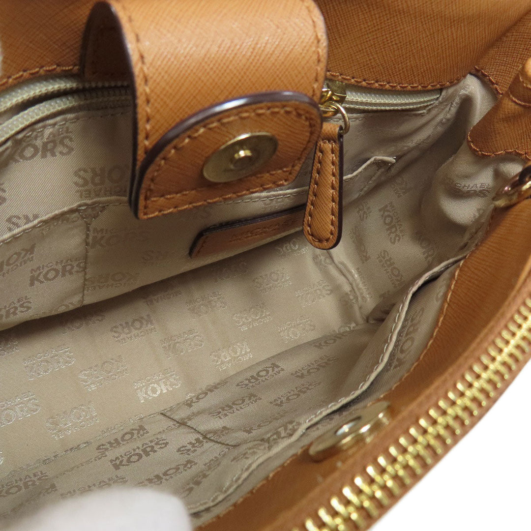 MICHAEL KORS Handbag leather Brown Studs 2WAY Women Used Authentic