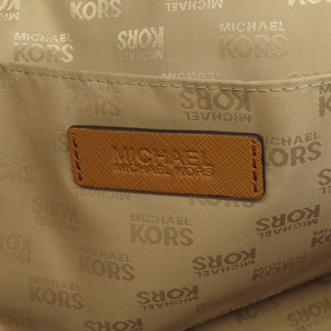MICHAEL KORS Tote Bag PVC white MK signature Women Used Authentic