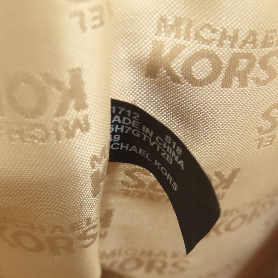 MICHAEL KORS Tote Bag PVC white MK signature Women Used Authentic
